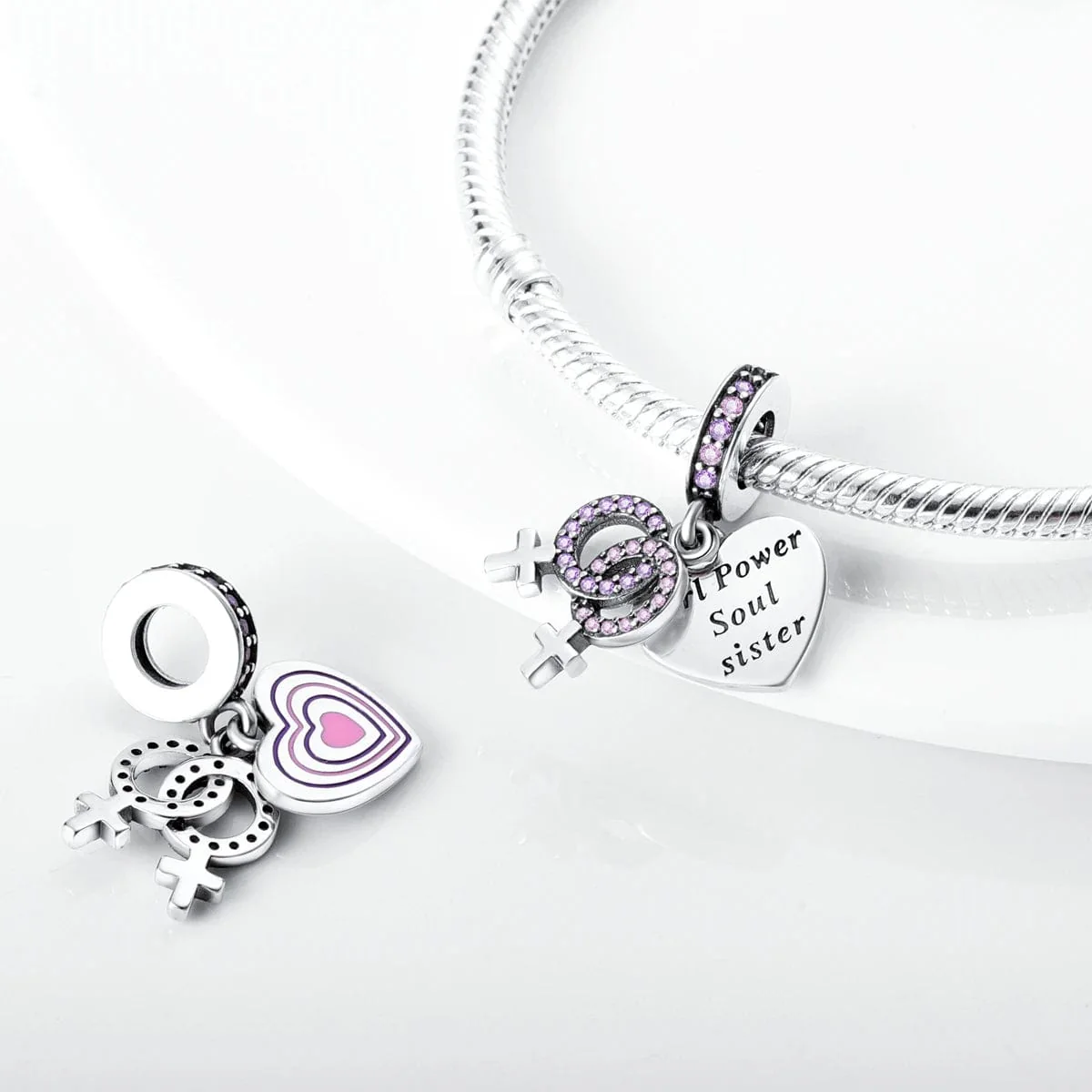 Girl Power Soul Sister Best Friends Charm