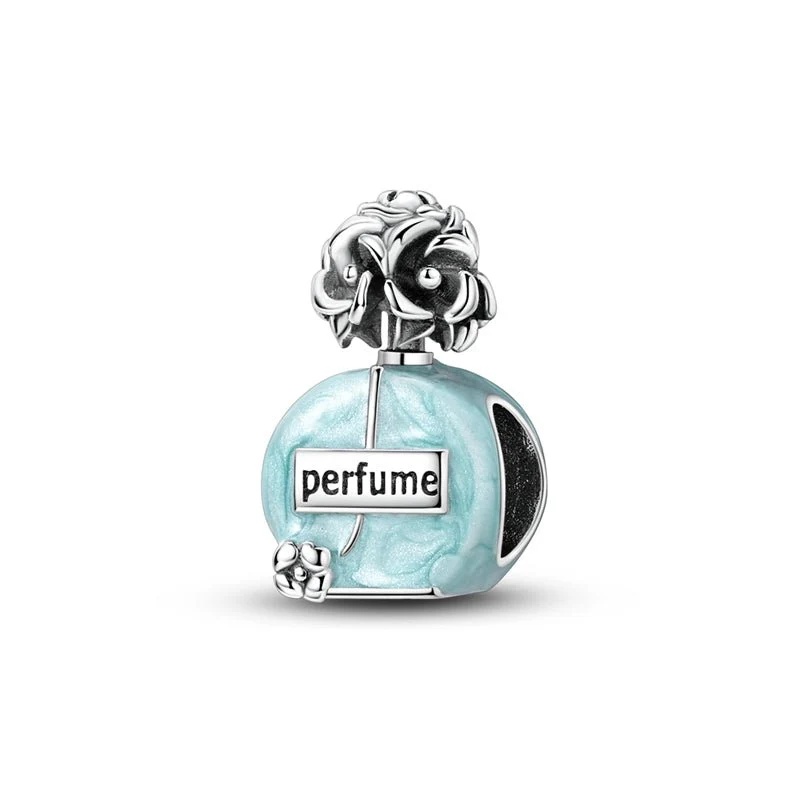 Elegant Blue Perfume Bottle Charm