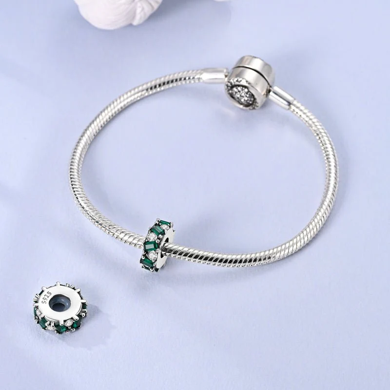 Emerald & Diamond Elegance Charm