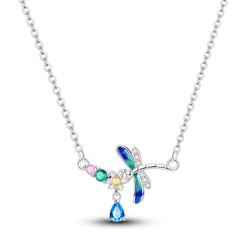 Mystical Dragonfly Crystal Necklace