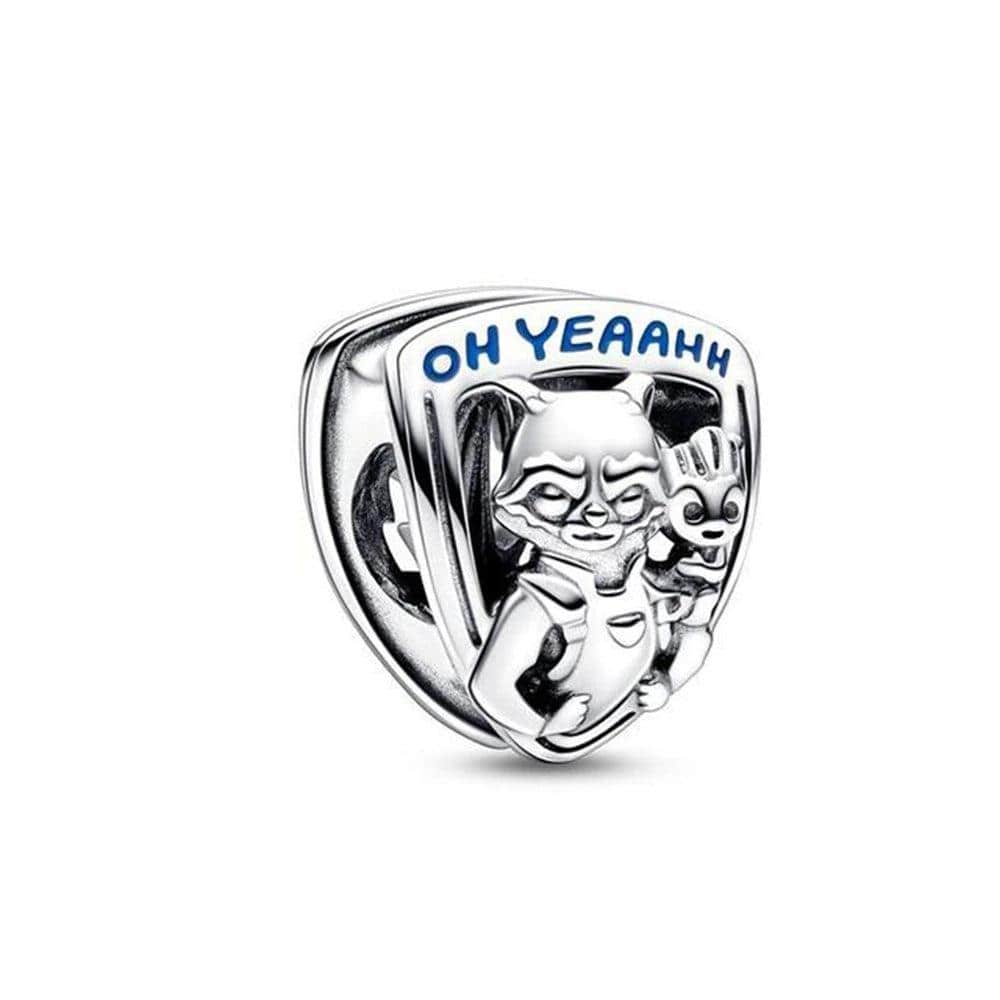 Marvel Guardians of the Galaxy Rocket Raccoon & Groot Emblem Charm