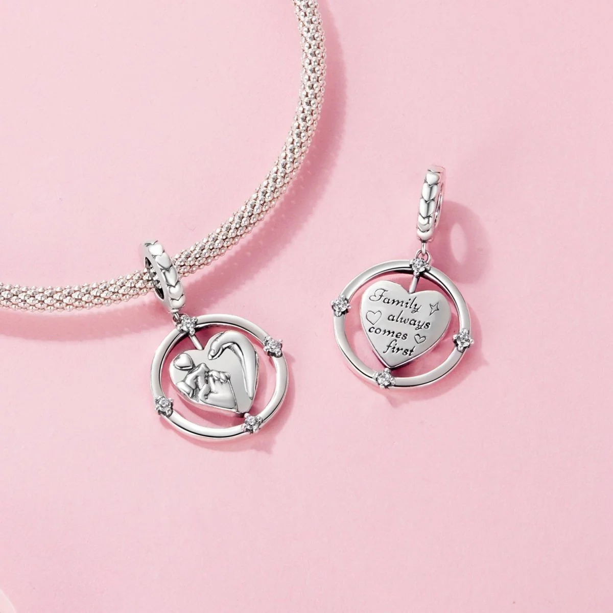 Family Always Comes First Dangle Charm