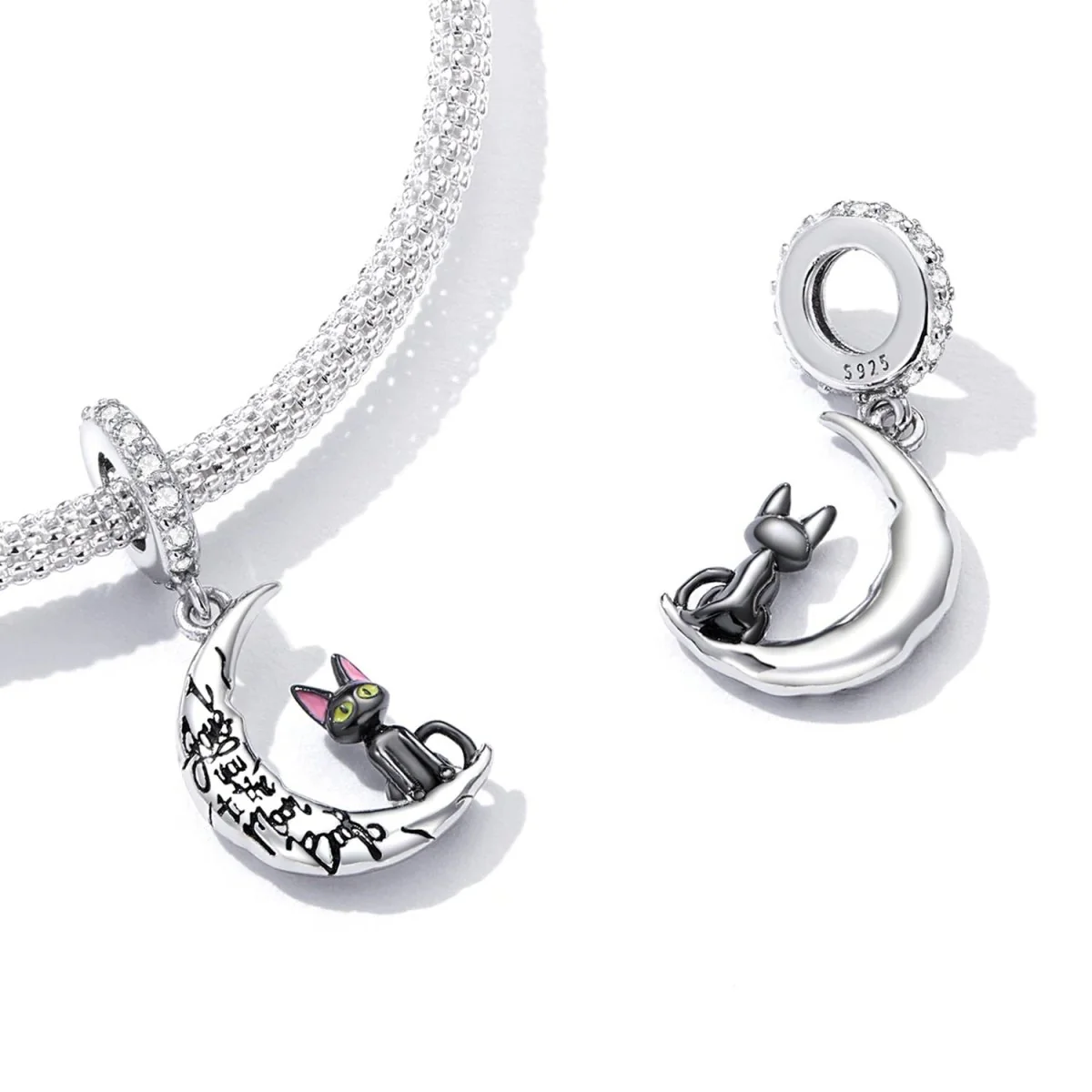 Moonlit Cat Dangle Charm