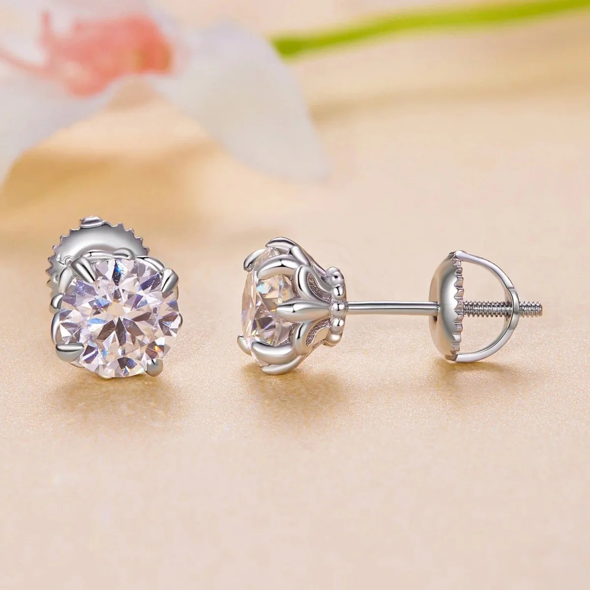 Pangama Moissanite Stud Earrings