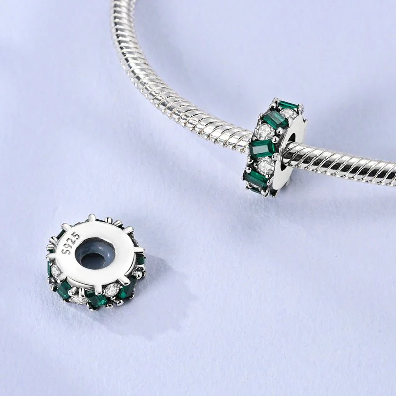 Emerald & Diamond Elegance Charm