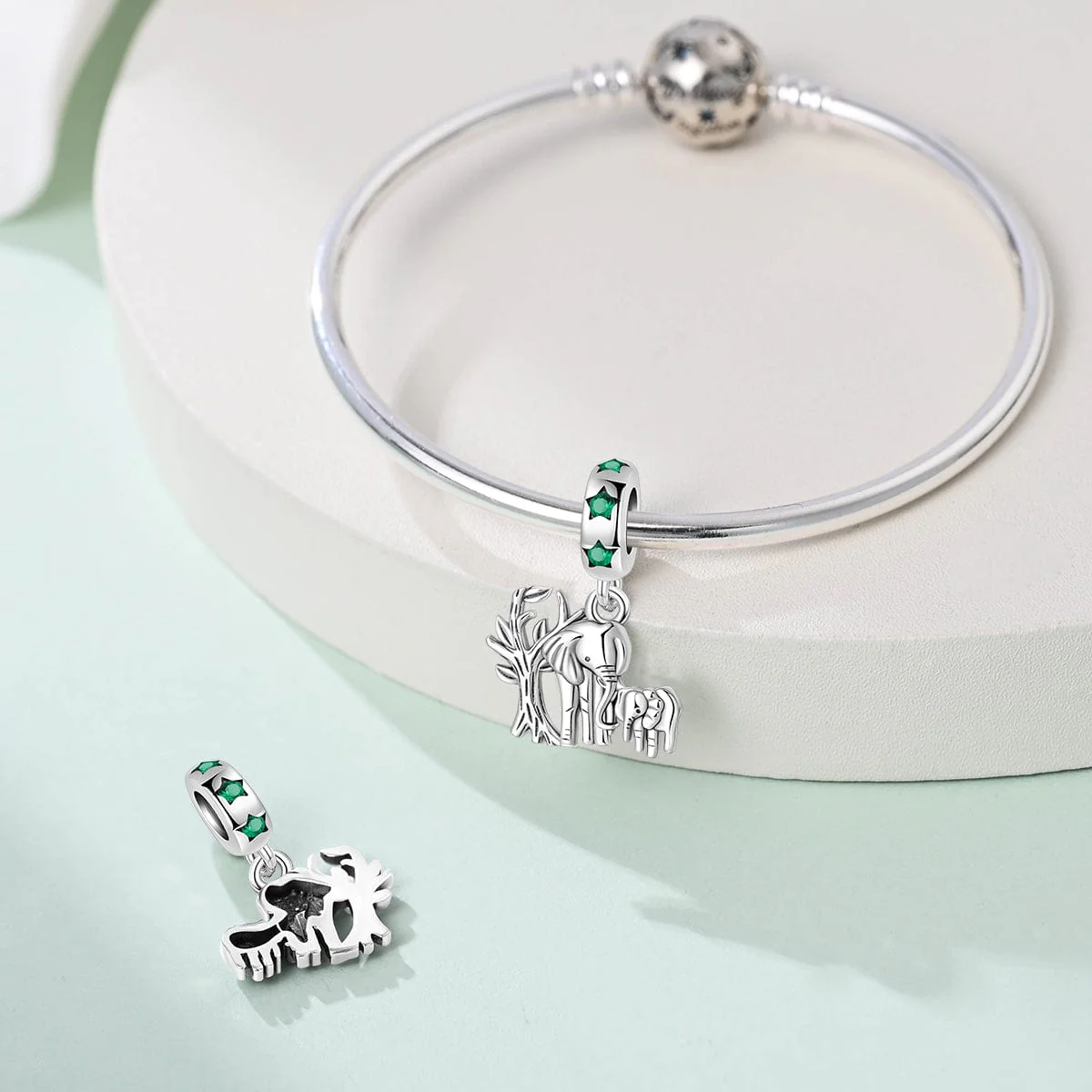 Elephant Family Dangle Charm