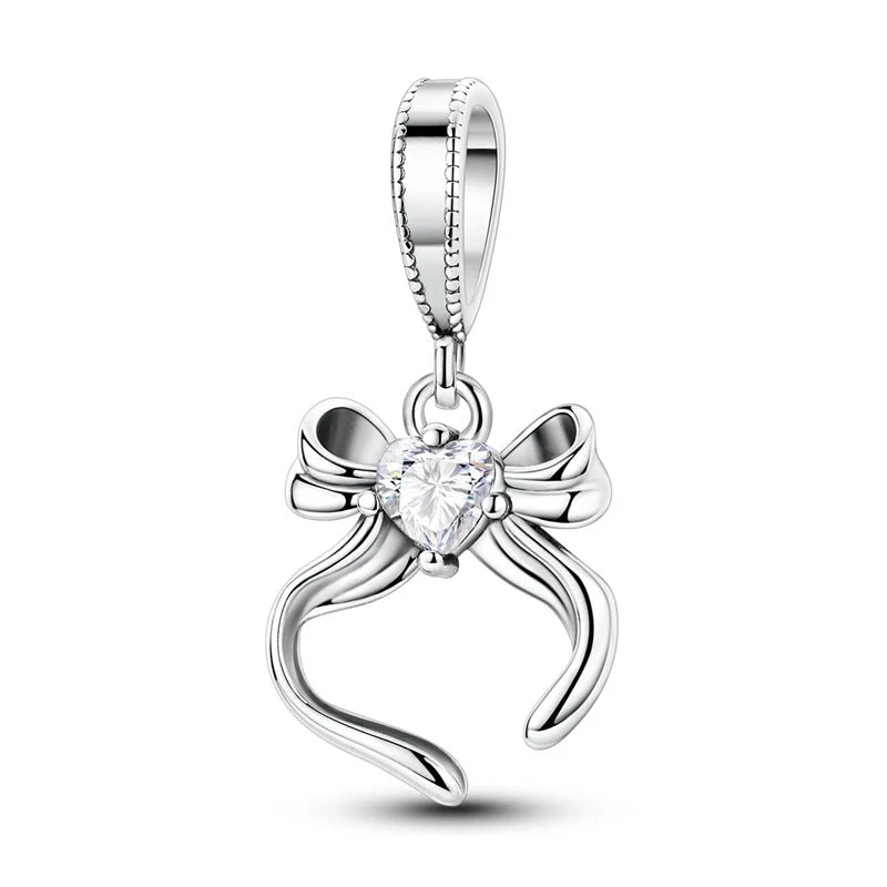 Heart & Bow Dangle Charm