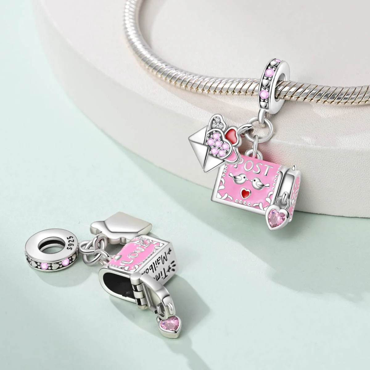 Love Letter & Mailbox Dangle Charm