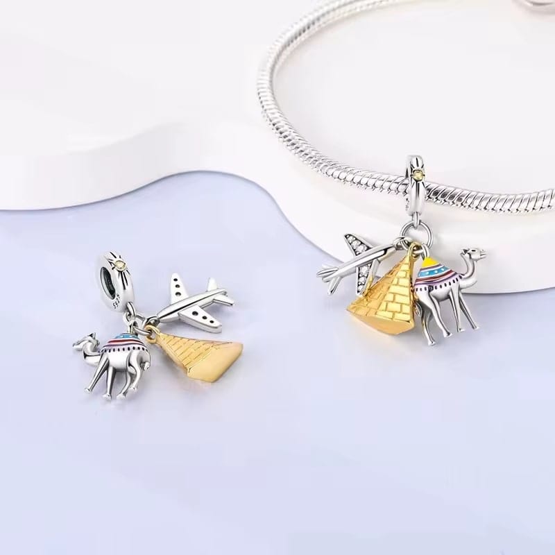 Egypt Pyramid Camel Travel Dangle Charm