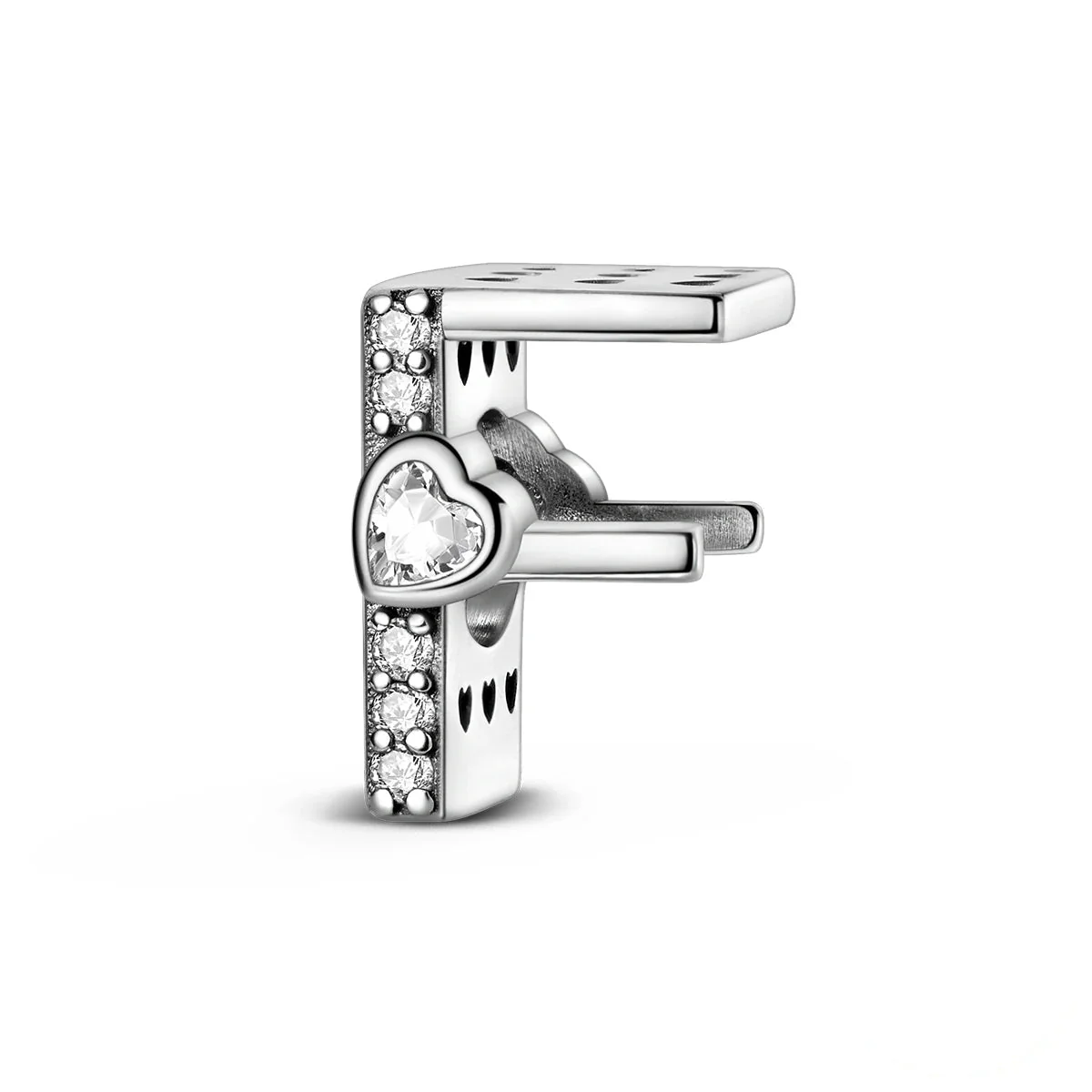 Sparkling Heart Letter A~Z Alphabet Charm