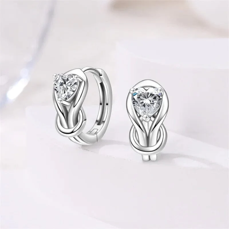 Silver Infinity Hoop Earrings