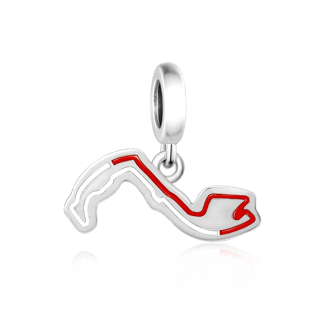 Monaco Grand Prix Race Track Dangle Charm