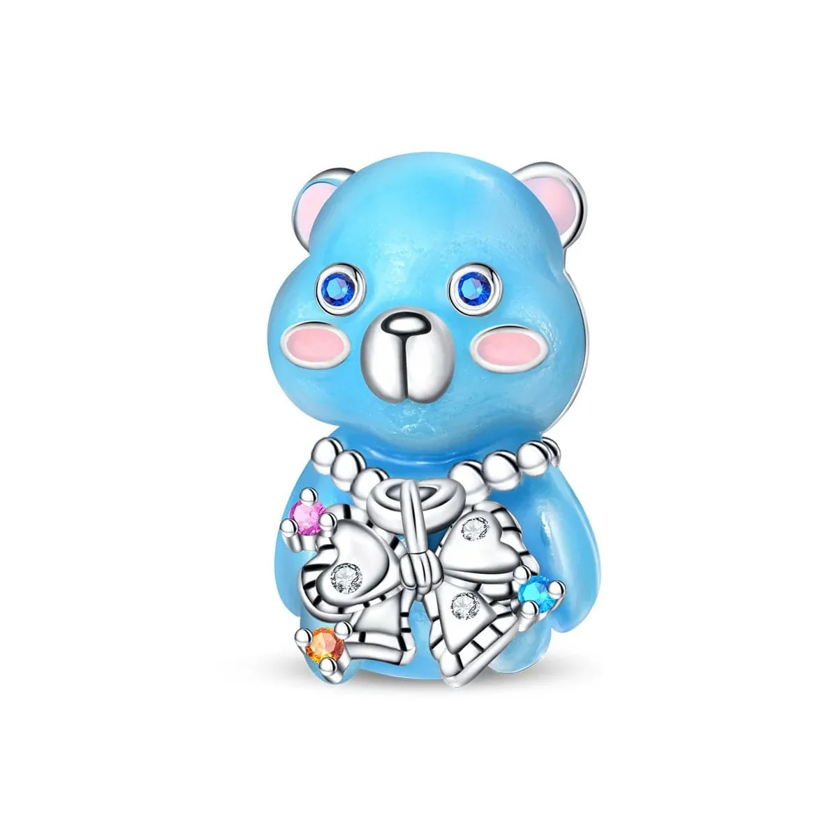 Blue Teddy Bear Charm