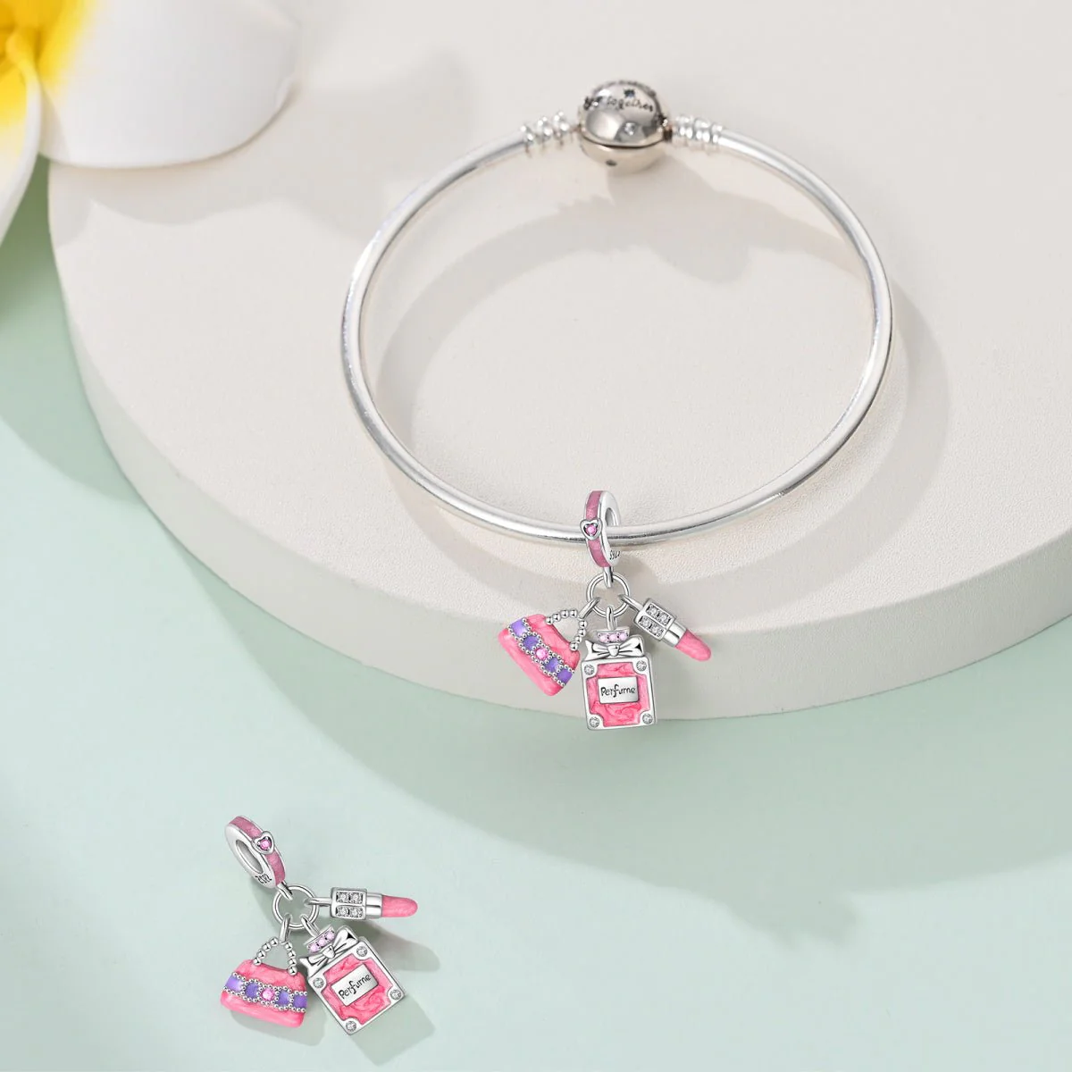 Perfume Bottle, Lipstick, & Handbag Dangle Charm