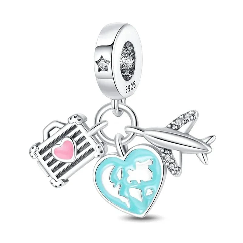 Glow in the Dark Luminous Travel Plane & Luggage Dangle Charm