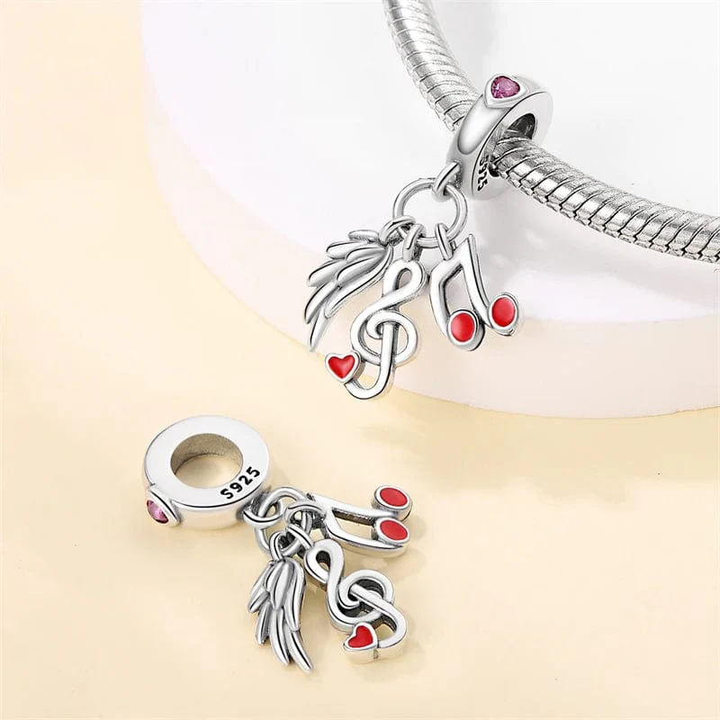 Wing & Music Ringtone Charm