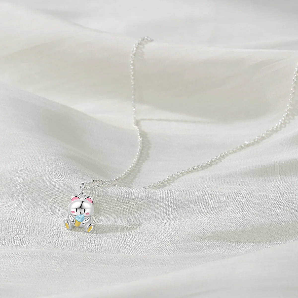Ice Cream Bear Pendant Necklace