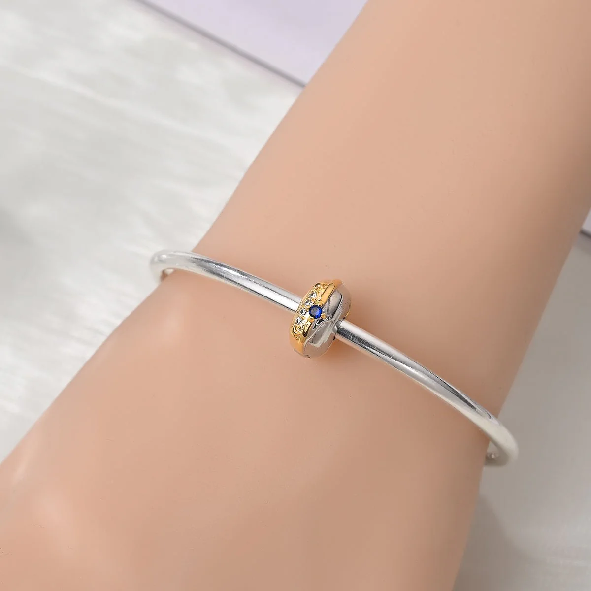 Golden Star & Sapphire Accent Clip Charm