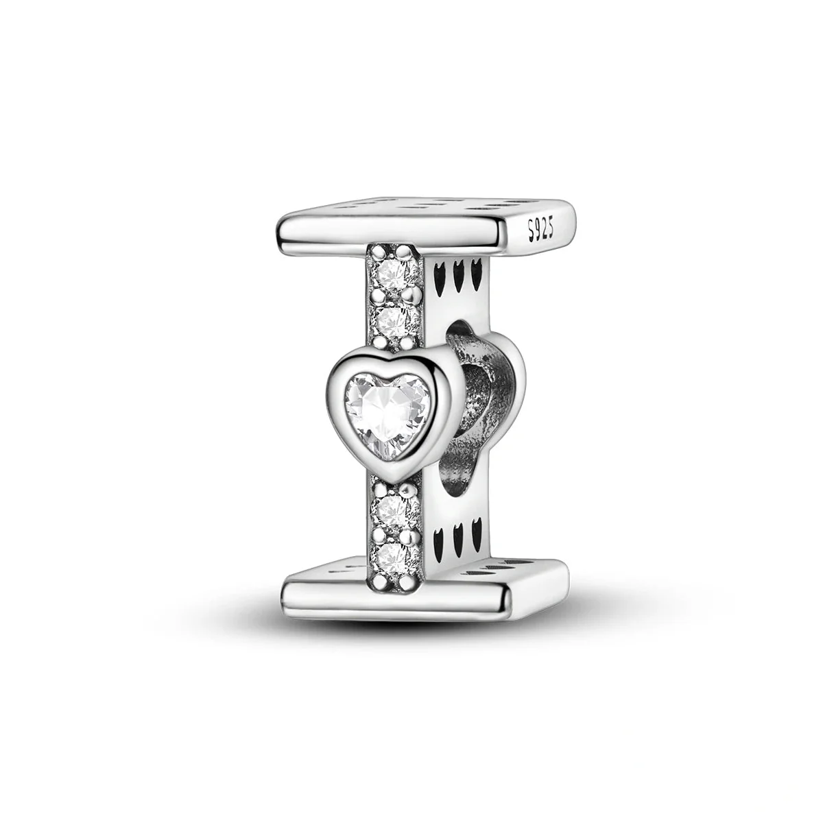 Sparkling Heart Letter A~Z Alphabet Charm