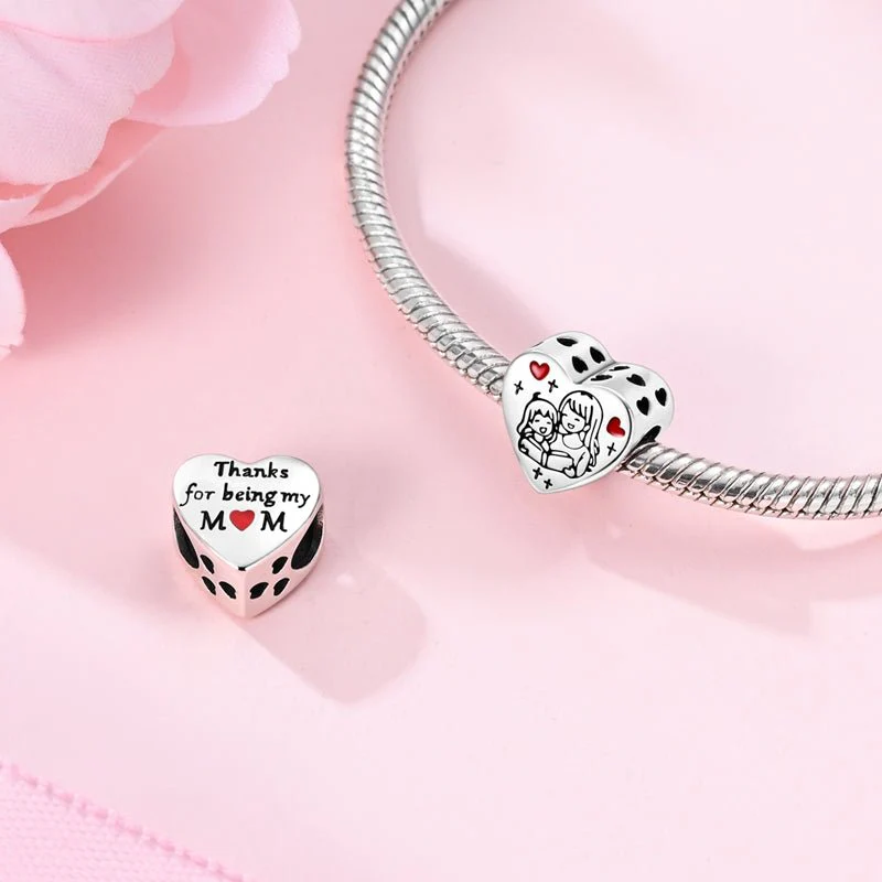 Storytime Mother & Daughter Love Heart Charm