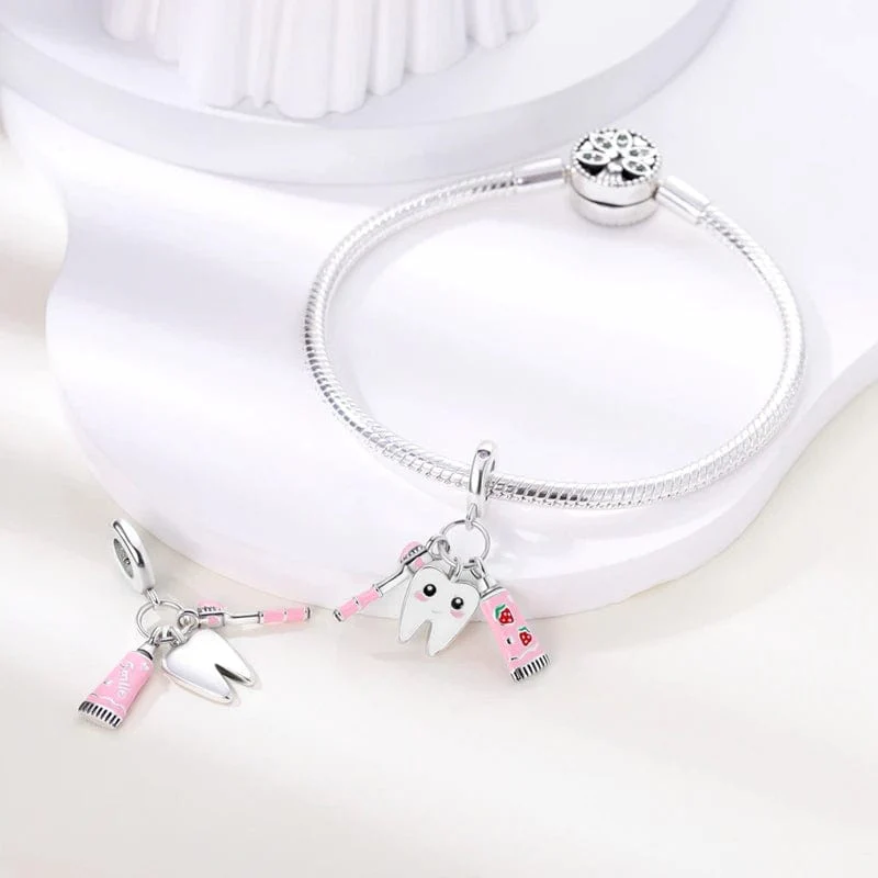 Children Tooth Fairy Triple Dangle Charm