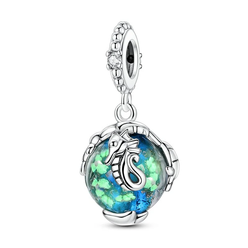 Glow in the Dark Luminous Seahorse Dangle Charm