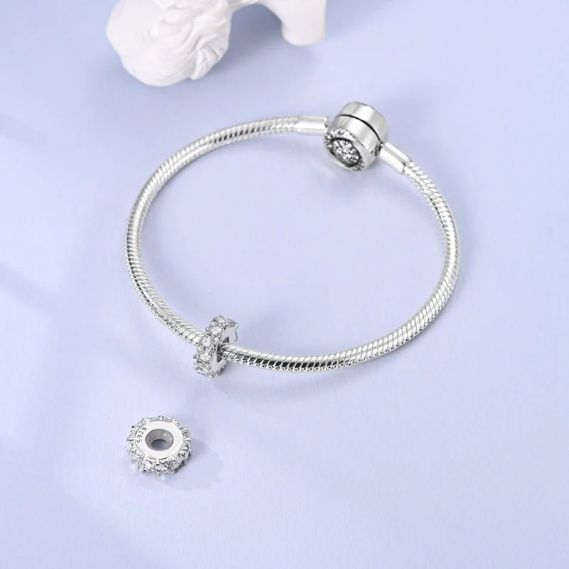 Clear Sparkle Spacer Charm