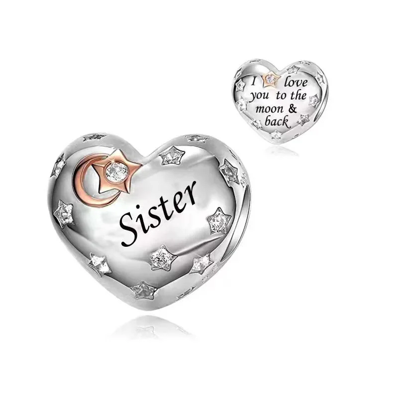 Sister Heart Charm