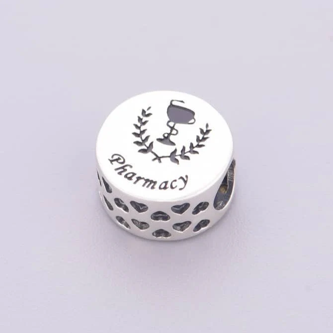 Pharmacy Laurel Emblem Symbol Charm