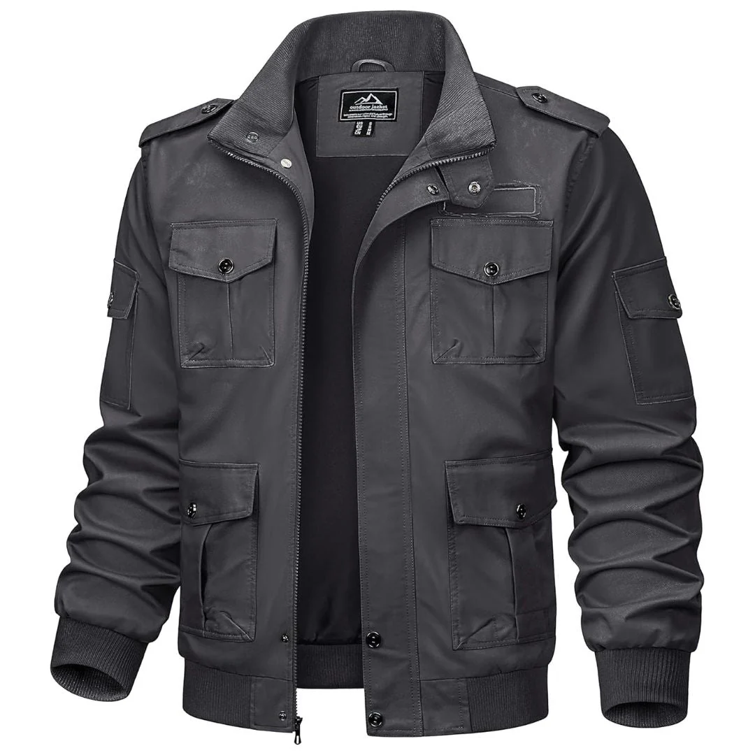 Men's Cargo Jackets Military Jackets with Multi Pockets