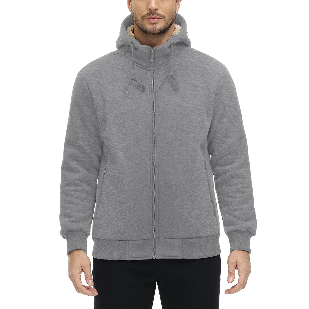 Men's Fleece Hoodie Jacket Windproof Winter Coats