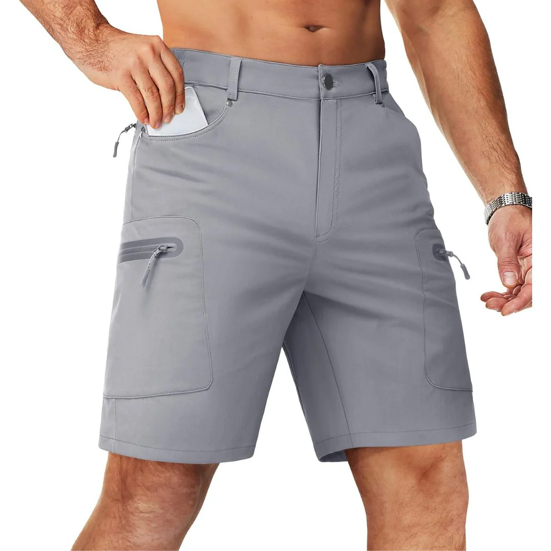 Men's Hiking Cargo Shorts with Zipper Pockets