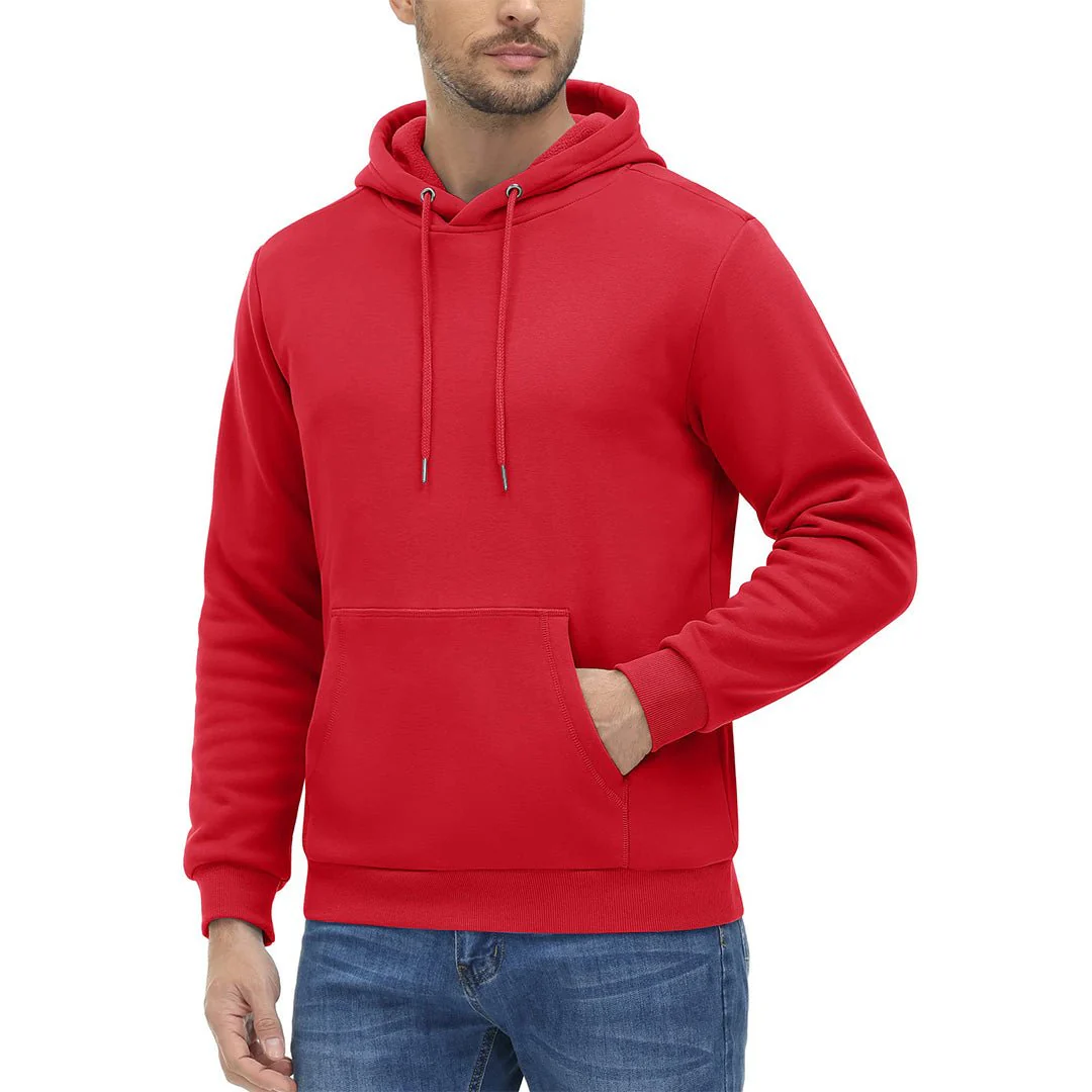 Men's Pullover Fleece Zip Up Hoodie Cotton Casual Lightweight Sweatshirt