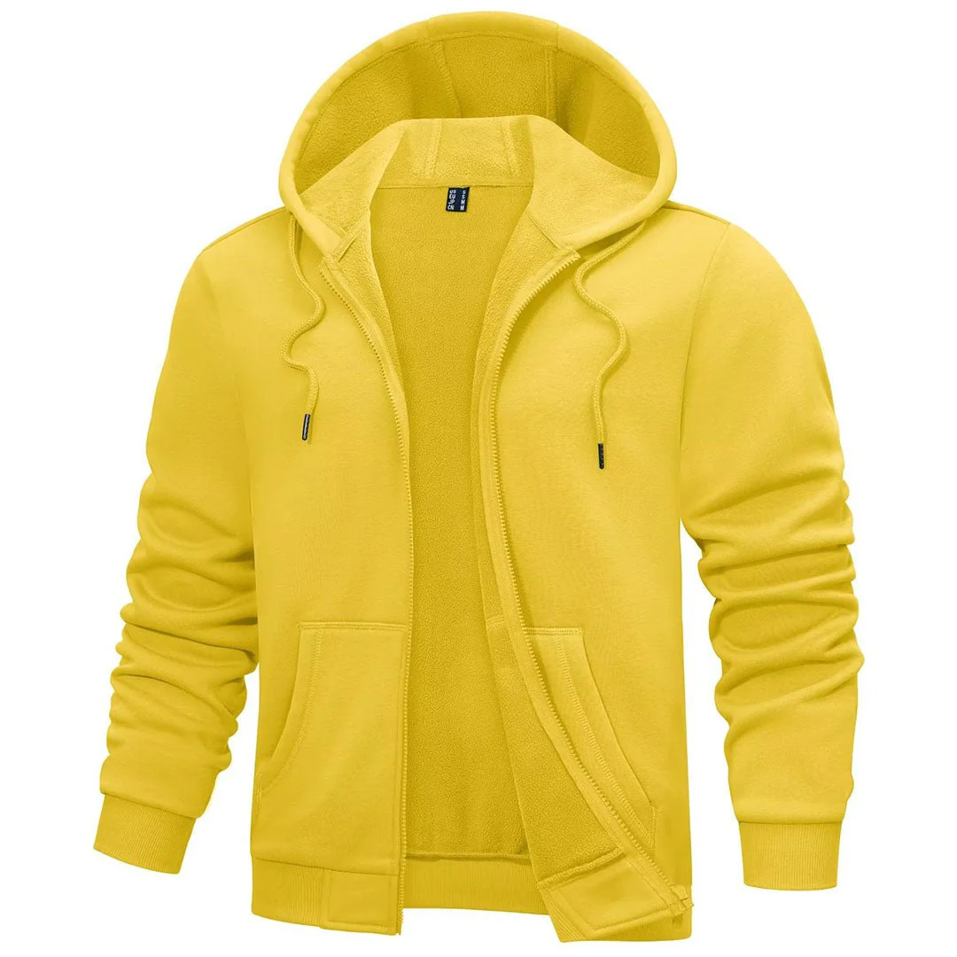 Men's Full Zip-Up Casual Active Hoodie
