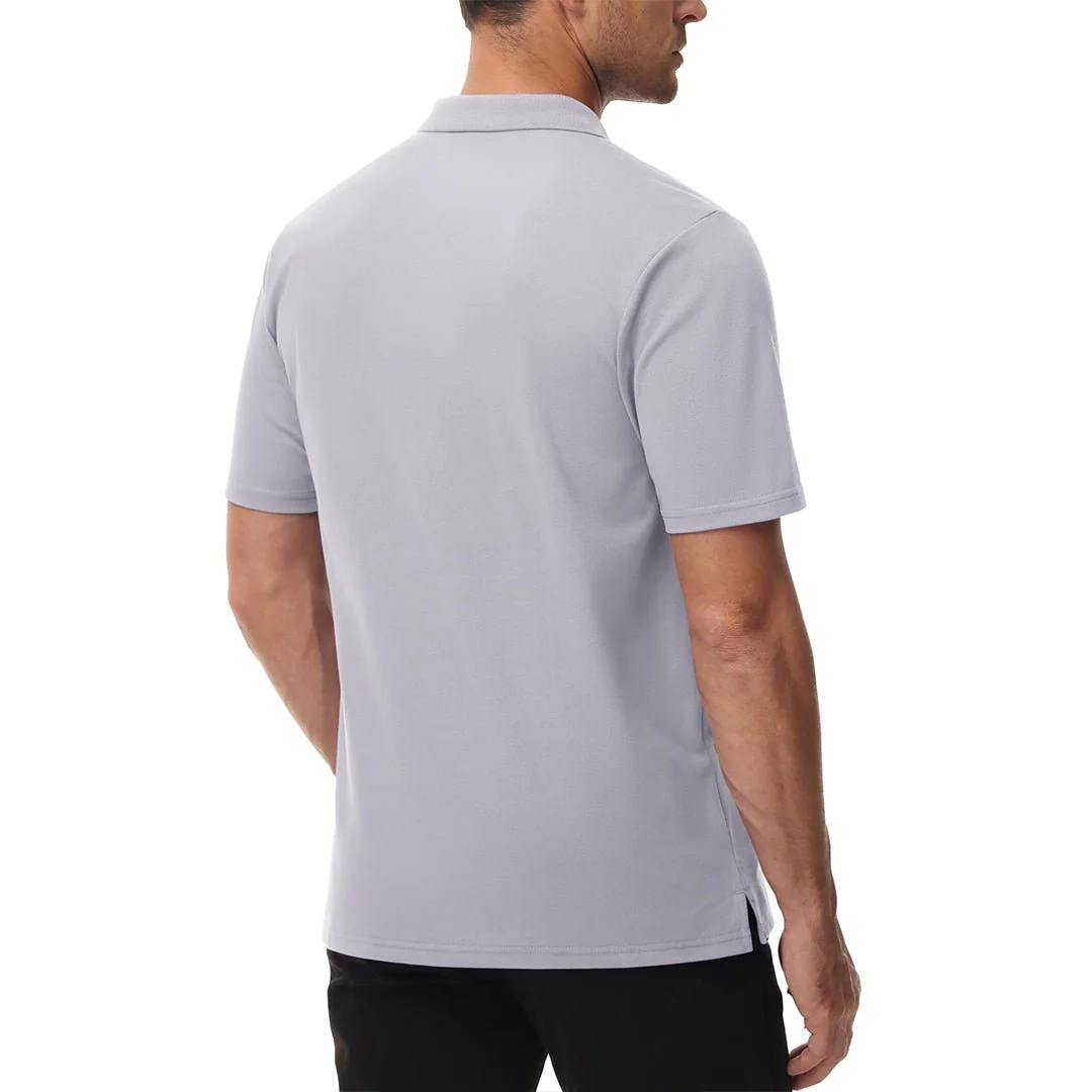 Men's Moisture Wicking Golf Polo Shirts with Pocket