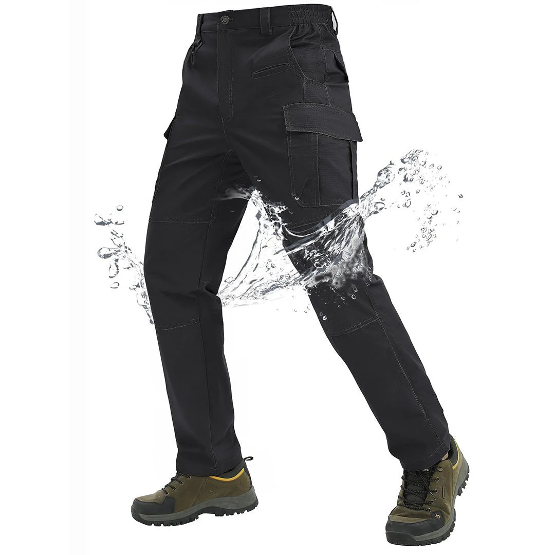 Men's 9 Pockets Ripstop Water Repellent Tactical Pants