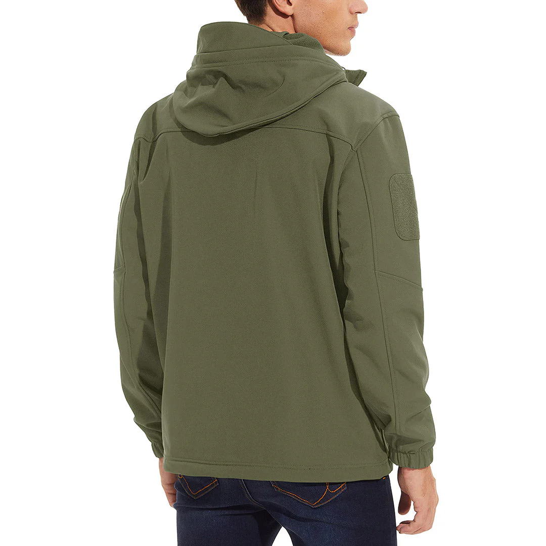 Men's Tactical Jacket with Hood Softshell Coat