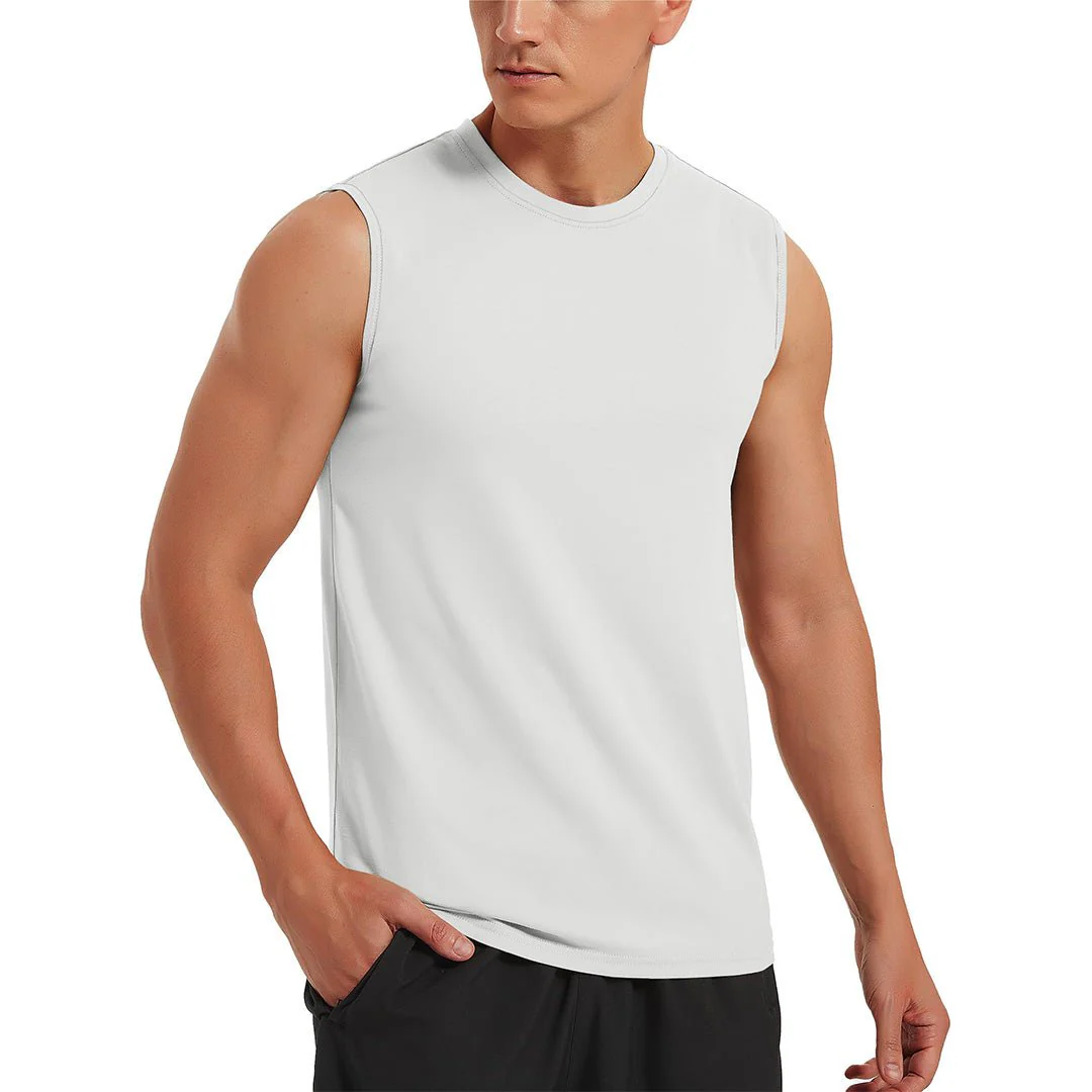 Men's Bodybuilding Tank Tops Cotton Workout T-Shirts