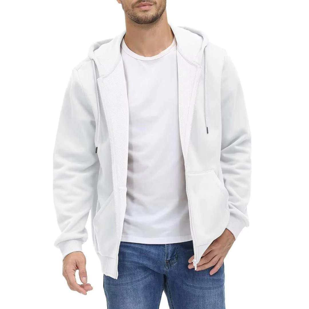 Men's Full Zip-Up Casual Active Hoodie