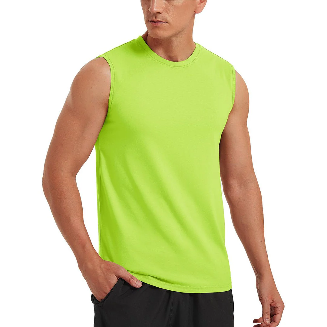 Men's Bodybuilding Tank Tops Cotton Workout T-Shirts