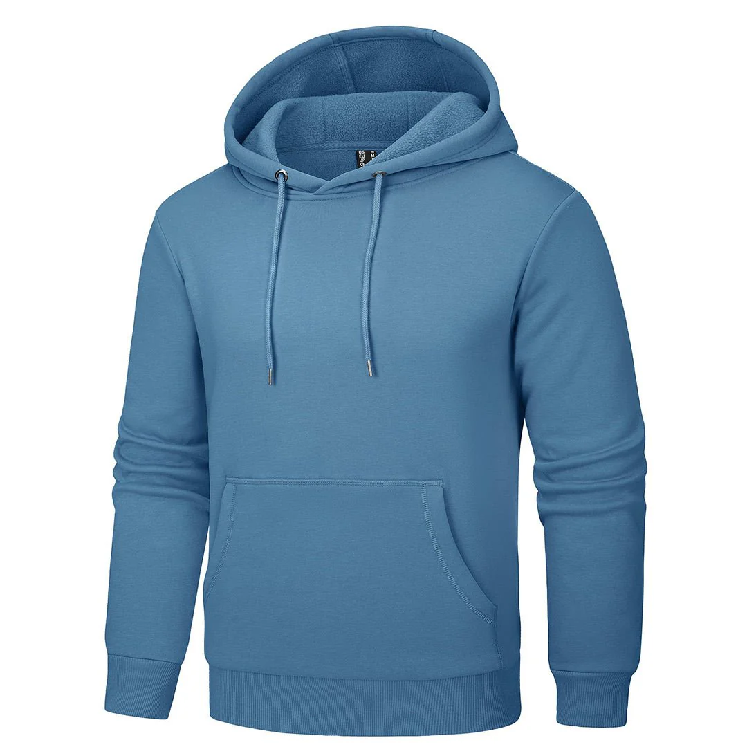 Men's Pullover Fleece Zip Up Hoodie Cotton Casual Lightweight Sweatshirt