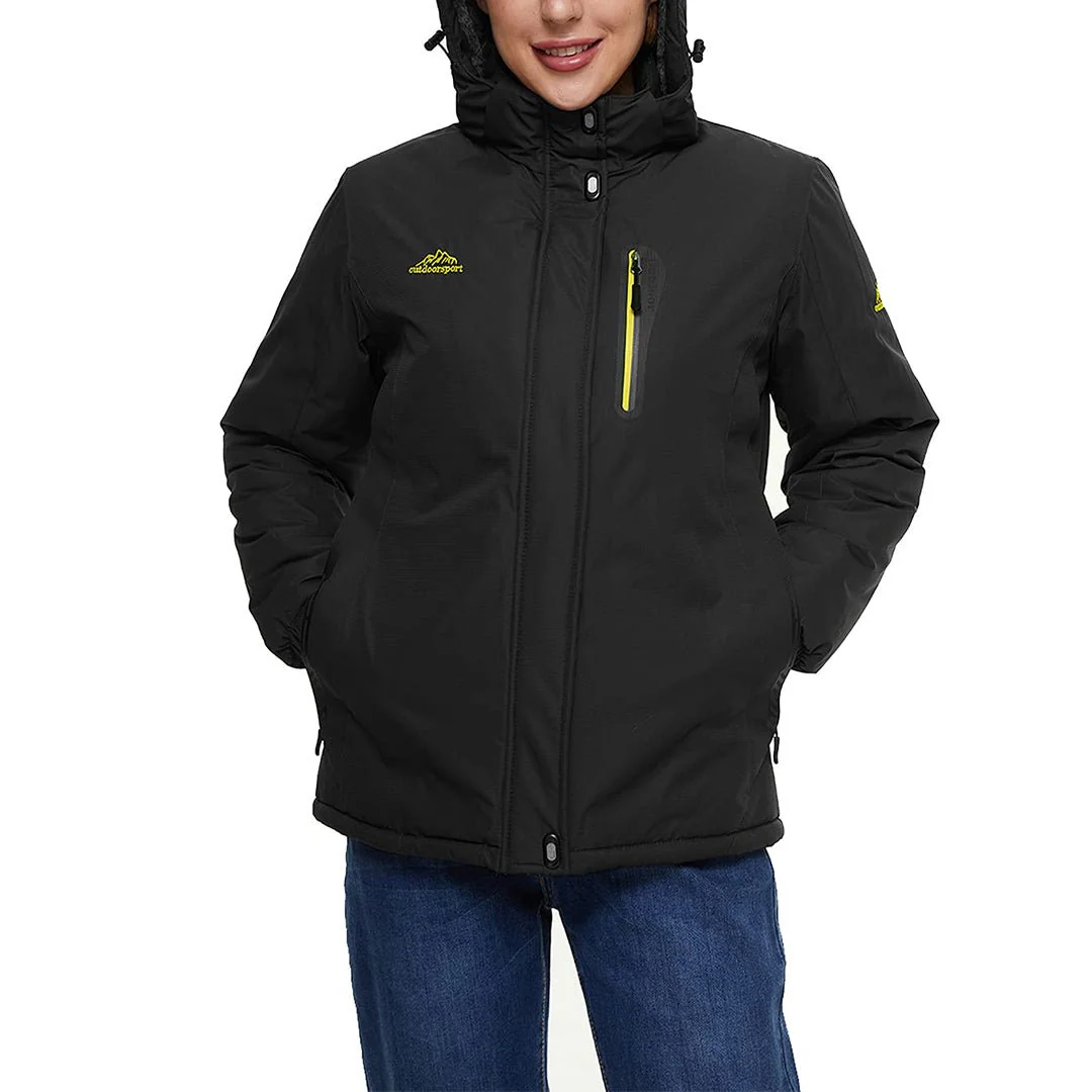 Women's Skiing Jacket Water-Resistant Windbreaker SoftShell Hooded Coats