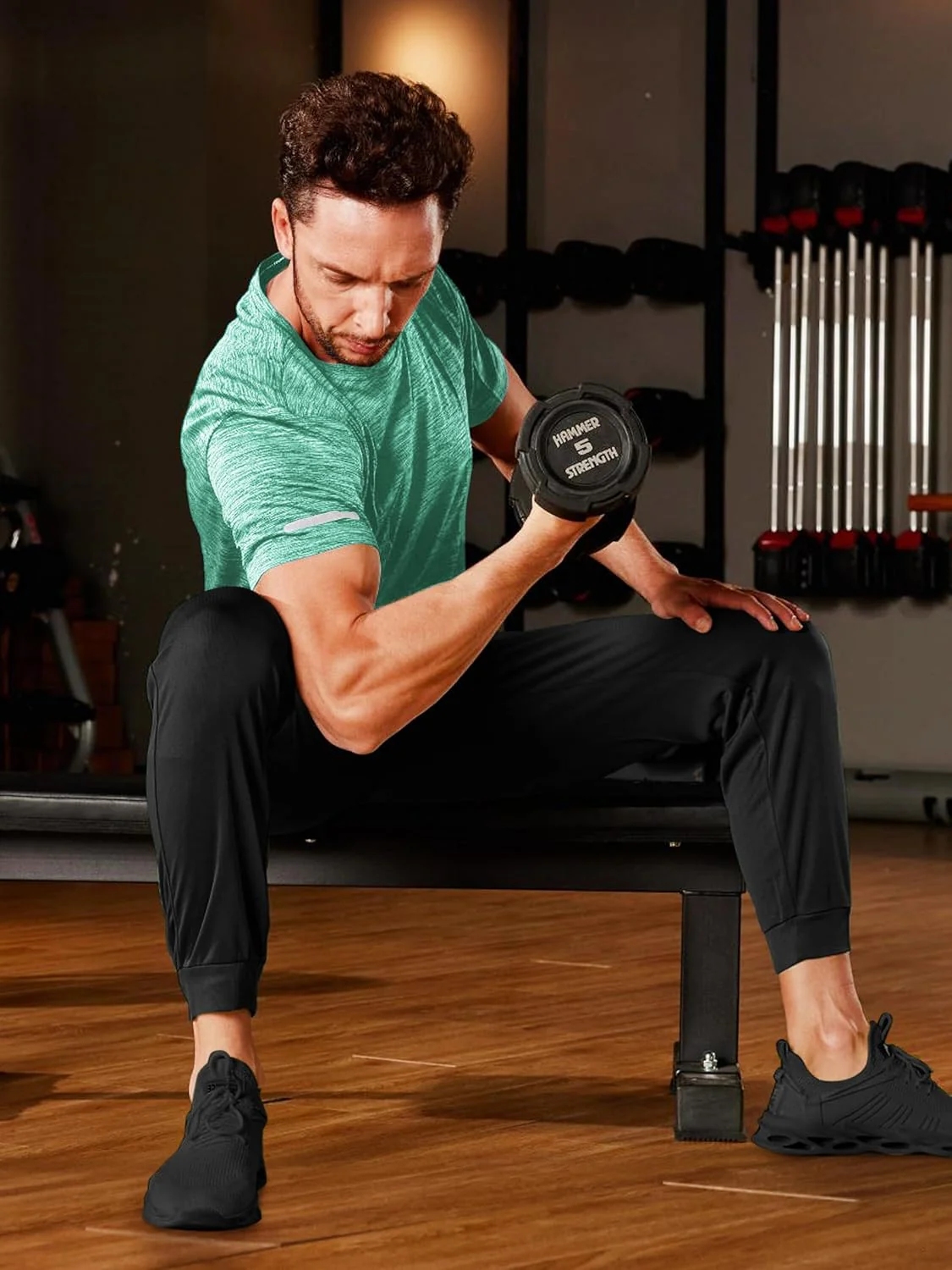 Men's Quick-Dry Workout Crew Neck T-Shirt