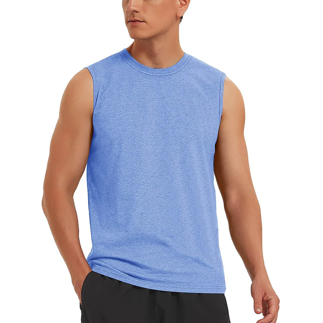 Men's Bodybuilding Tank Tops Cotton Workout T-Shirts