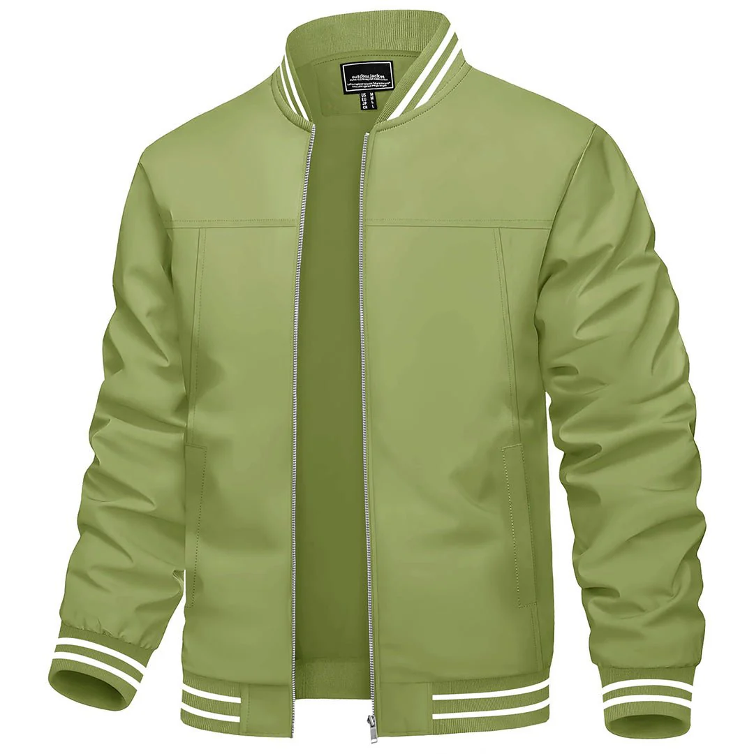 Men's Lightweight Windbreaker Full-Zip Bomber Jackets