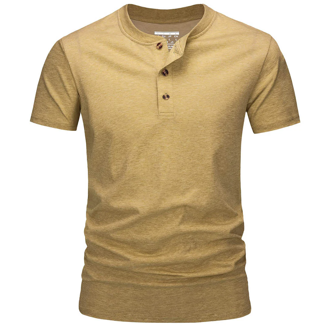 Men's Casual Cotton Henley Shirts