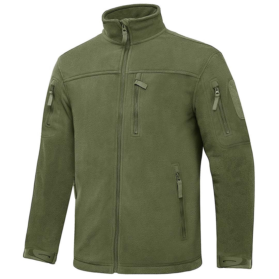 Men's Tactical Fleece Jackets Full Zip Coat with Multi Pockets