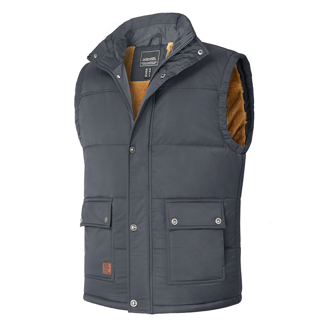 Men's Outerwear Vests with Fleece Liner Hiking Jacket