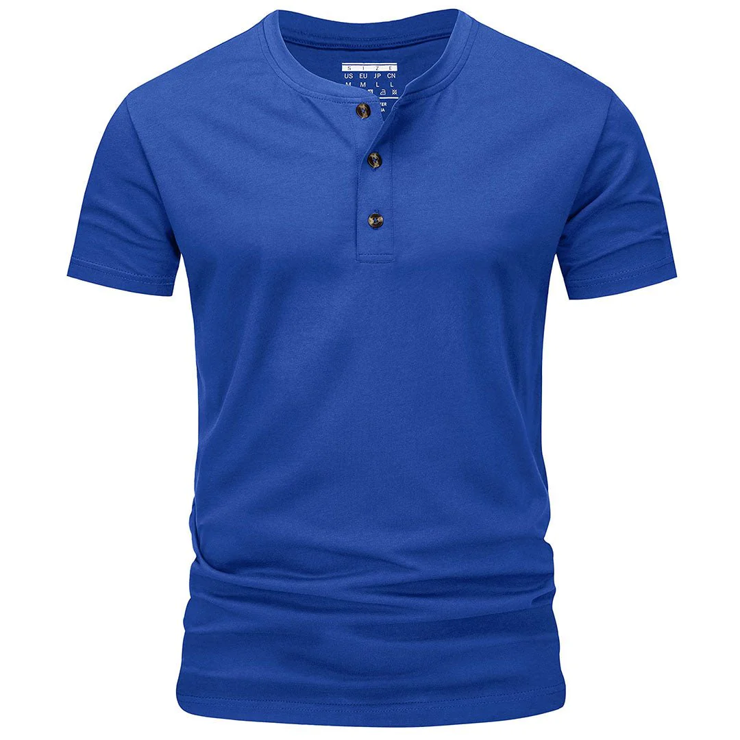 Men's Casual Cotton Henley Shirts