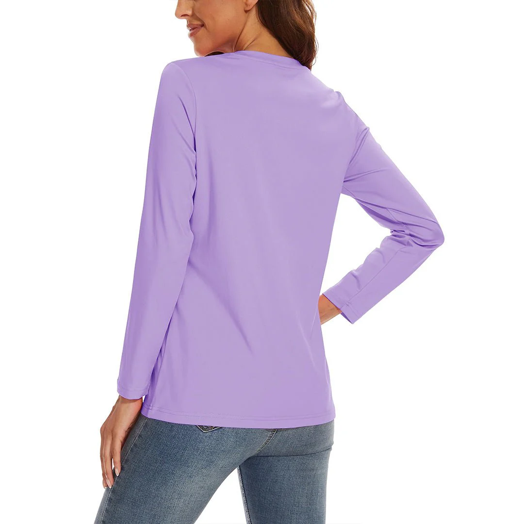 Women's UPF 80+ Quick Dry Crew Neck Long Sleeve T-Shirts